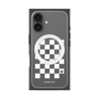プレミアムスクエアケース with MagSafe［ Racing checkered flag White - レーシングチェッカーフラッグ ホワイト ］