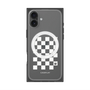 プレミアムスクエアケース with MagSafe［ Racing checkered flag White - レーシングチェッカーフラッグ ホワイト ］
