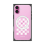 プレミアムスクエアケース with MagSafe［ Racing checkered flag White - レーシングチェッカーフラッグ ホワイト ］
