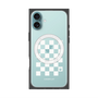 プレミアムスクエアケース with MagSafe［ Racing checkered flag White - レーシングチェッカーフラッグ ホワイト ］