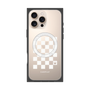 プレミアムスクエアケース with MagSafe［ Racing checkered flag White - レーシングチェッカーフラッグ ホワイト ］