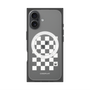 プレミアムスクエアケース with MagSafe［ Racing checkered flag White - レーシングチェッカーフラッグ ホワイト ］