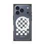 プレミアムスクエアケース with MagSafe［ Racing checkered flag White - レーシングチェッカーフラッグ ホワイト ］