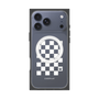 プレミアムスクエアケース with MagSafe［ Racing checkered flag White - レーシングチェッカーフラッグ ホワイト ］