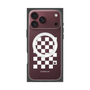 プレミアムスクエアケース with MagSafe［ Racing checkered flag White - レーシングチェッカーフラッグ ホワイト ］