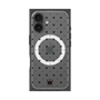 プレミアムスクエアケース with MagSafe［ CASEPLAY Crown dots Black - ケースプレイ・クラウン・ドッツ ブラック ］