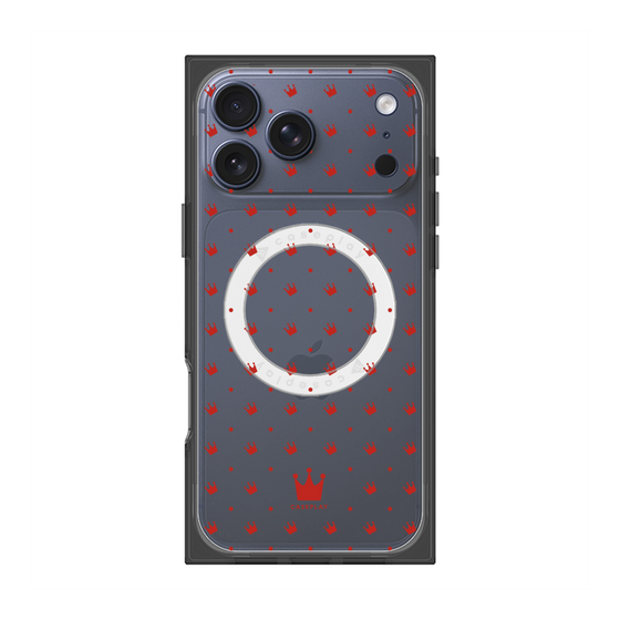 プレミアムスクエアケース with MagSafe［ CASEPLAY Crown dots Red - ケースプレイ・クラウン・ドッツ レッド ］