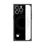 プレミアムスクエアケース with MagSafe［ CASEPLAY Bi-Colors Black & White - ケースプレイ・バイカラー ブラック＆ホワイト ］
