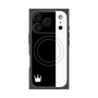 プレミアムスクエアケース with MagSafe［ CASEPLAY Bi-Colors Black & White - ケースプレイ・バイカラー ブラック＆ホワイト ］
