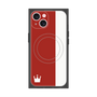 プレミアムスクエアケース with MagSafe［ CASEPLAY Bi-Colors Red & White - ケースプレイ・バイカラー レッド＆ホワイト ］