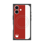 プレミアムスクエアケース with MagSafe［ CASEPLAY Bi-Colors Red & White - ケースプレイ・バイカラー レッド＆ホワイト ］