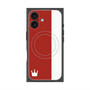 プレミアムスクエアケース with MagSafe［ CASEPLAY Bi-Colors Red & White - ケースプレイ・バイカラー レッド＆ホワイト ］