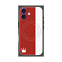 プレミアムスクエアケース with MagSafe［ CASEPLAY Bi-Colors Red & White - ケースプレイ・バイカラー レッド＆ホワイト ］