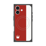 プレミアムスクエアケース with MagSafe［ CASEPLAY Bi-Colors Red & White - ケースプレイ・バイカラー レッド＆ホワイト ］
