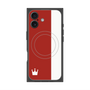 プレミアムスクエアケース with MagSafe［ CASEPLAY Bi-Colors Red & White - ケースプレイ・バイカラー レッド＆ホワイト ］