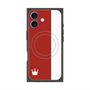 プレミアムスクエアケース with MagSafe［ CASEPLAY Bi-Colors Red & White - ケースプレイ・バイカラー レッド＆ホワイト ］