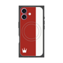 プレミアムスクエアケース with MagSafe［ CASEPLAY Bi-Colors Red & White - ケースプレイ・バイカラー レッド＆ホワイト ］