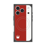 プレミアムスクエアケース with MagSafe［ CASEPLAY Bi-Colors Red & White - ケースプレイ・バイカラー レッド＆ホワイト ］