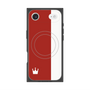 プレミアムスクエアケース with MagSafe［ CASEPLAY Bi-Colors Red & White - ケースプレイ・バイカラー レッド＆ホワイト ］