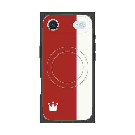 プレミアムスクエアケース with MagSafe［ CASEPLAY Bi-Colors Red & White - ケースプレイ・バイカラー レッド＆ホワイト ］