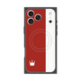 プレミアムスクエアケース with MagSafe［ CASEPLAY Bi-Colors Red & White - ケースプレイ・バイカラー レッド＆ホワイト ］