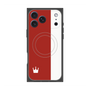 プレミアムスクエアケース with MagSafe［ CASEPLAY Bi-Colors Red & White - ケースプレイ・バイカラー レッド＆ホワイト ］
