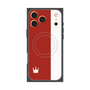 プレミアムスクエアケース with MagSafe［ CASEPLAY Bi-Colors Red & White - ケースプレイ・バイカラー レッド＆ホワイト ］