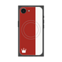 プレミアムスクエアケース with MagSafe［ CASEPLAY Bi-Colors Red & White - ケースプレイ・バイカラー レッド＆ホワイト ］