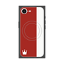 プレミアムスクエアケース with MagSafe［ CASEPLAY Bi-Colors Red & White - ケースプレイ・バイカラー レッド＆ホワイト ］