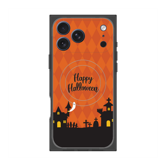 プレミアムスクエアケース with MagSafe［ Halloween World - Orange ］