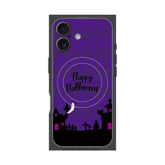 プレミアムスクエアケース with MagSafe［ Halloween World - Purple ］
