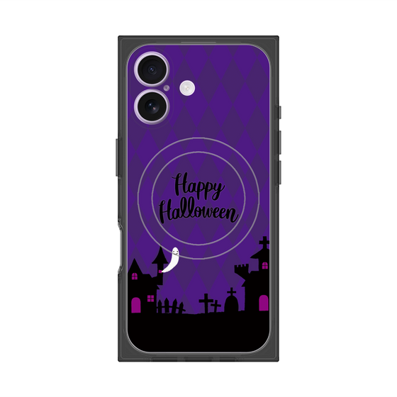 プレミアムスクエアケース with MagSafe［ Halloween World - Purple ］