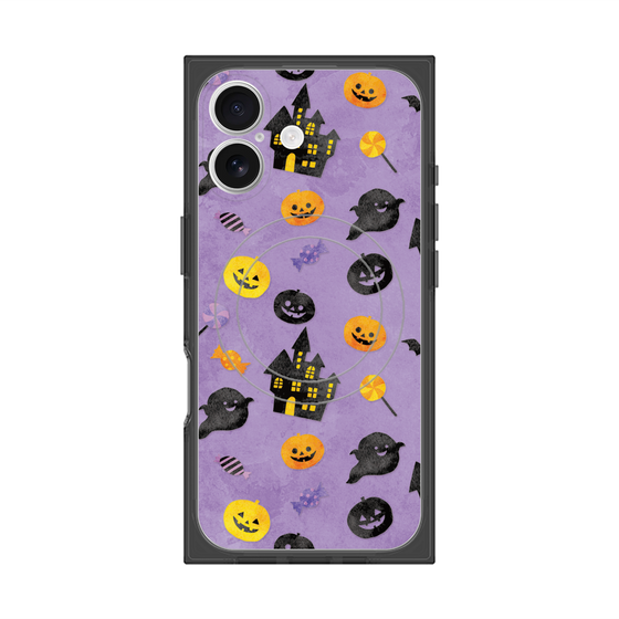 プレミアムスクエアケース with MagSafe［ Halloween Party - Purple ］