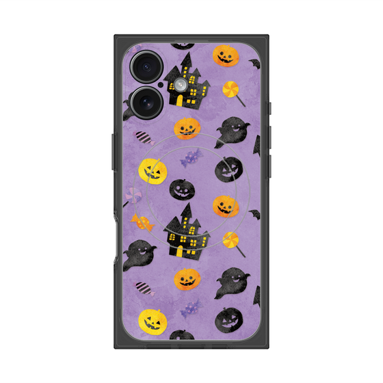 プレミアムスクエアケース with MagSafe［ Halloween Party - Purple ］