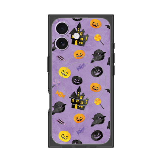 プレミアムスクエアケース with MagSafe［ Halloween Party - Purple ］