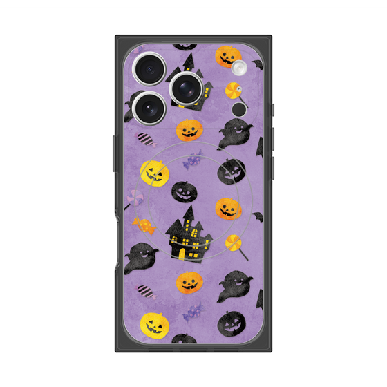 プレミアムスクエアケース with MagSafe［ Halloween Party - Purple ］