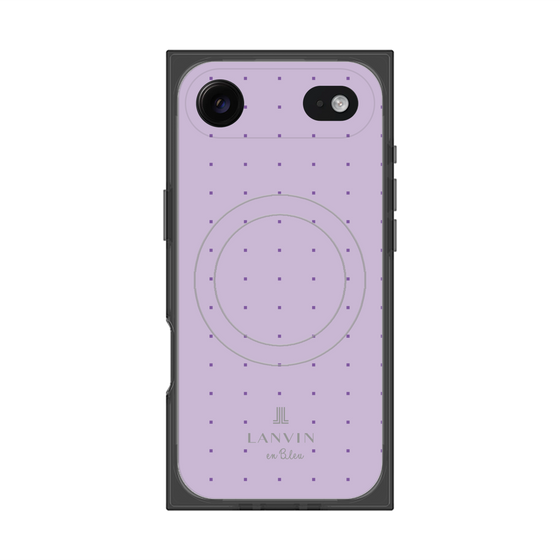 プレミアムスクエアケース with MagSafe［ LANVIN en Bleu Tiny dots Purple - ランバン ドット パープル ］