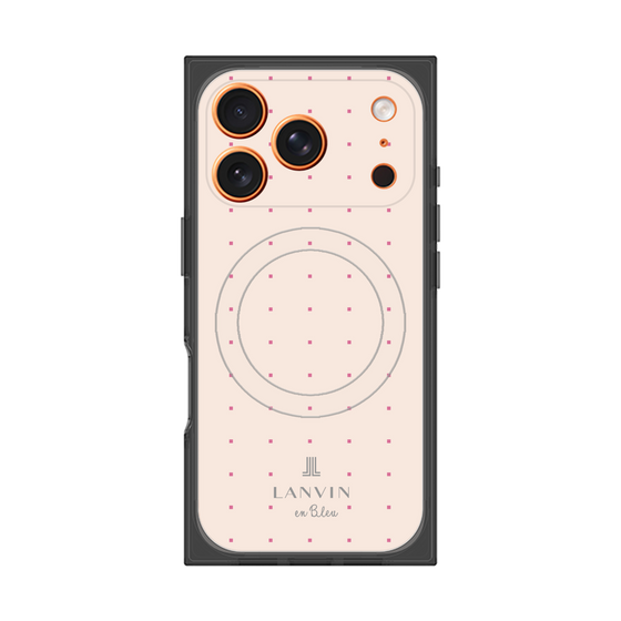 プレミアムスクエアケース with MagSafe［ LANVIN en Bleu Tiny dots Pink - ランバン ドット ピンク ］