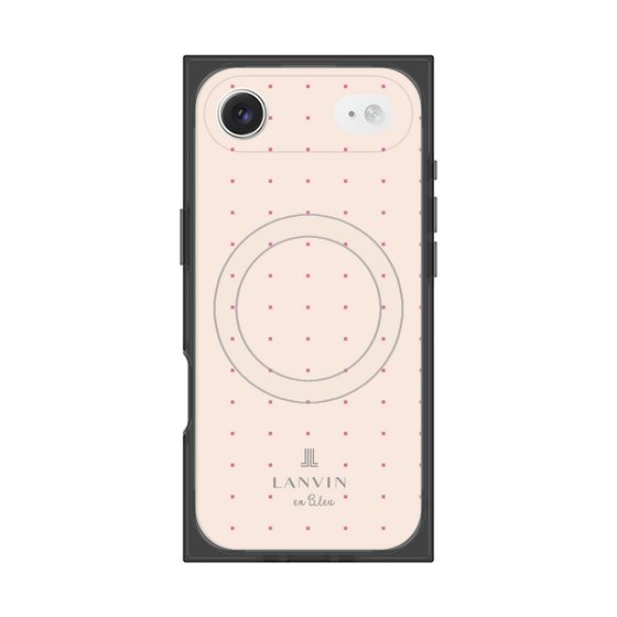 プレミアムスクエアケース with MagSafe［ LANVIN en Bleu Tiny dots Pink - ランバン ドット ピンク ］