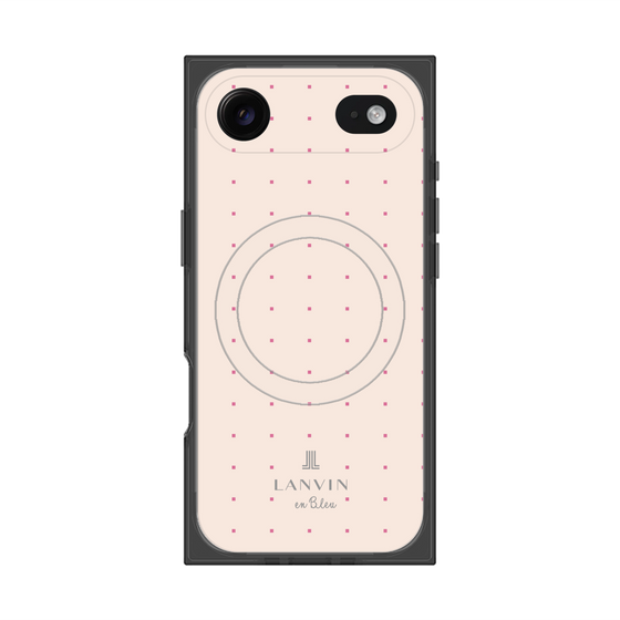 プレミアムスクエアケース with MagSafe［ LANVIN en Bleu Tiny dots Pink - ランバン ドット ピンク ］
