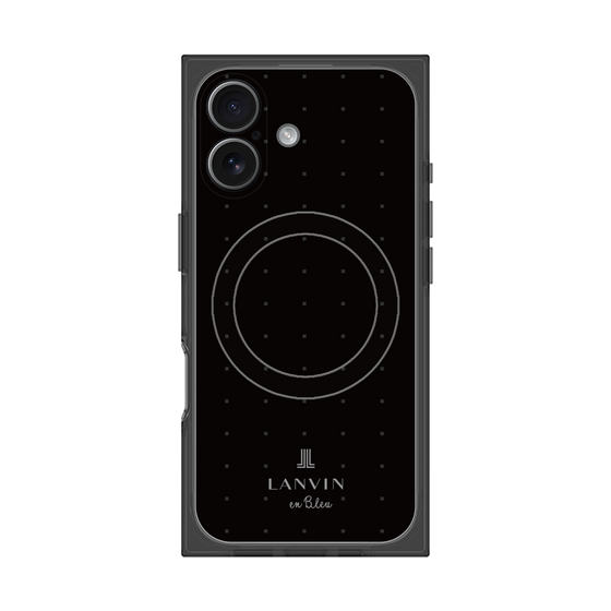 プレミアムスクエアケース with MagSafe［ LANVIN en Bleu Tiny dots Black - ランバン ドット ブラック ］