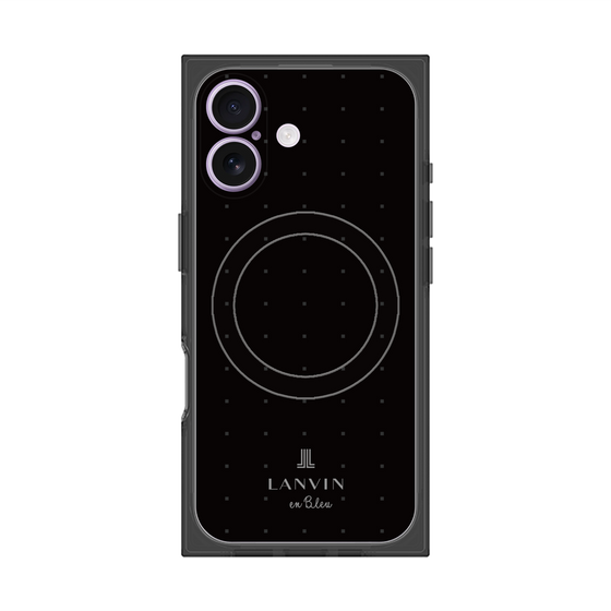 プレミアムスクエアケース with MagSafe［ LANVIN en Bleu Tiny dots Black - ランバン ドット ブラック ］