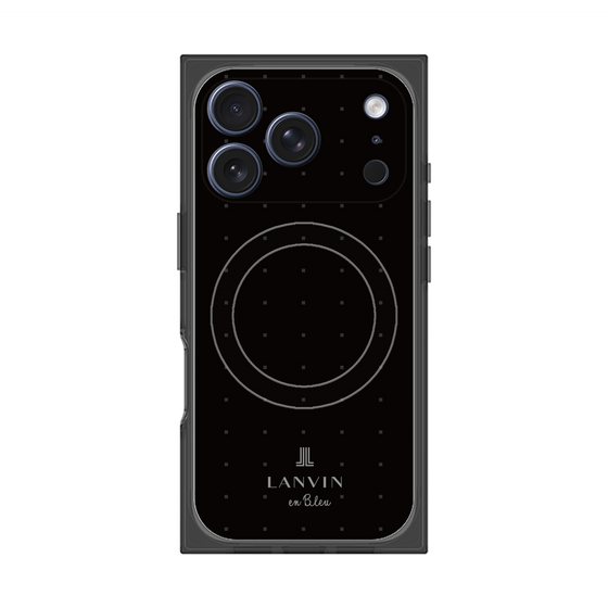 プレミアムスクエアケース with MagSafe［ LANVIN en Bleu Tiny dots Black - ランバン ドット ブラック ］
