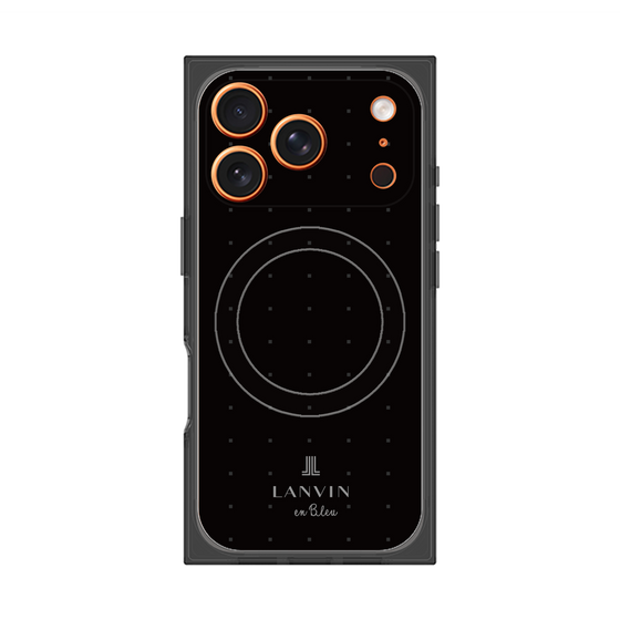 プレミアムスクエアケース with MagSafe［ LANVIN en Bleu Tiny dots Black - ランバン ドット ブラック ］