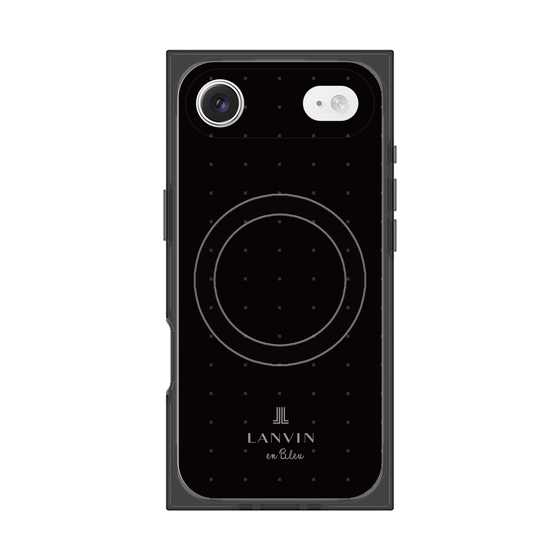 プレミアムスクエアケース with MagSafe［ LANVIN en Bleu Tiny dots Black - ランバン ドット ブラック ］