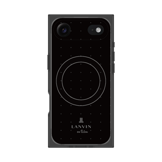 プレミアムスクエアケース with MagSafe［ LANVIN en Bleu Tiny dots Black - ランバン ドット ブラック ］