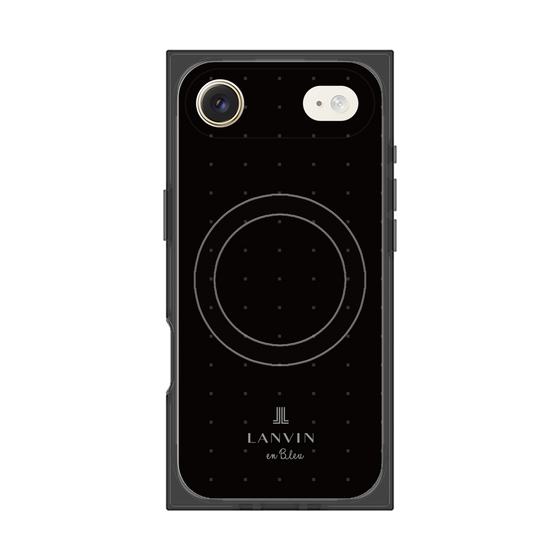 プレミアムスクエアケース with MagSafe［ LANVIN en Bleu Tiny dots Black - ランバン ドット ブラック ］