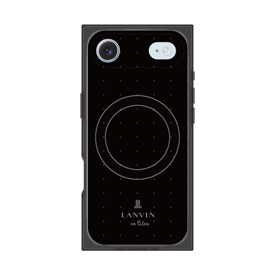 プレミアムスクエアケース with MagSafe［ LANVIN en Bleu Tiny dots Black - ランバン ドット ブラック ］