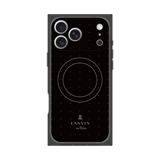 プレミアムスクエアケース with MagSafe［ LANVIN en Bleu Tiny dots Black - ランバン ドット ブラック ］