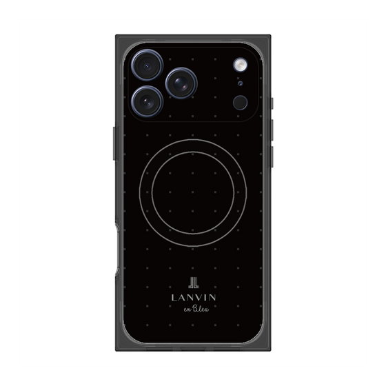 プレミアムスクエアケース with MagSafe［ LANVIN en Bleu Tiny dots Black - ランバン ドット ブラック ］